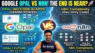 Thumbnail: Google Opal vs. n8n: The End of Manual Work? 🚀