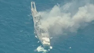 Thumbnail: US, Japan Forces Sink Old Warship By Rockets, Missiles And Torpedos – USS Racine Sinking Exercise