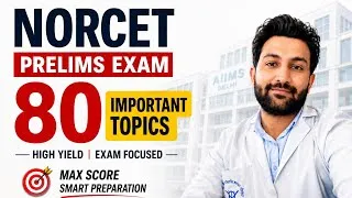Thumbnail: 80 Important topic for NORCET prelims || Nursing Officer Important topic for NORCET #norcet #nurse 