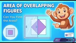 Thumbnail: Can You Find the Area of Overlapping Squares? Animated Maths for All: Math No Myth