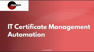Thumbnail: DataBelt® - Automate your IT Certificate Management