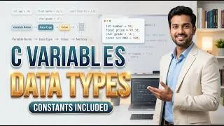 Thumbnail: Variables, Data Types & Constants in C | C Programming Made Easy