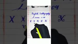 Thumbnail: English Calligraphy Lesson #9||How to write with Cut Marker 605||English Calligraphy For Beginners