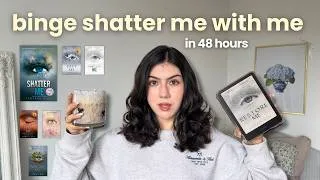 Thumbnail: can I finish the shatter me series in 48 hours? | SHATTER ME READING VLOG