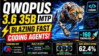 Thumbnail: Qwopus 3.6 35B MTP Explained: Blazing Fast Local Coding Agents ⚡