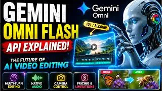 Thumbnail: Gemini Omni Flash API Explained: The Future of AI Video Editing 🎬