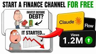 Thumbnail: Build a Finance YouTube Channel FOR FREE with One Claude Prompt