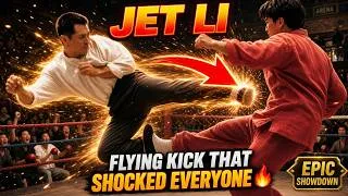 Thumbnail: 🥋 Jet Li’s Flying Kick That Shocked Everyone – Epic Martial Arts Fight Scene Explained! 🔥