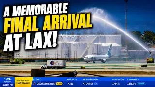 Thumbnail: A Memorable Final Arrival at LAX: Alaska Airlines Captain Honored After Last Flight
