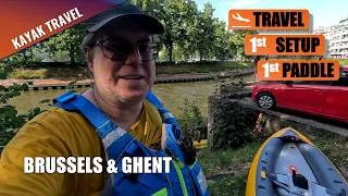 Thumbnail: I bought a Decathlon kayak while traveling! First paddling trip & setup, Belgium. Tribord X100+ 2P