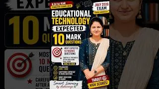 Thumbnail: Educational Technology Expected Questions 2026🔥|10 Marks | PYQ Analysis 2016–2025 |B.Ed 1st Sem Exam