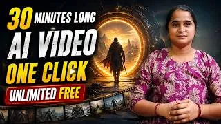 Thumbnail: Create Long AI Videos Free Just One Prompt | 30 Minutes AI Long Video Free ga Ela Cheyali