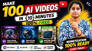 Thumbnail: ONE Prompt = 100 AI Videos in 10 Minutes! 🤯 | Step-by-Step AI Tutorial