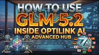 Thumbnail: how to add Free GLM 5.2 via Ollama to Optilink AI Command Center