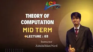 Thumbnail: Theory of Computation || MID || Lecture 3||Topics:DFA-RE, Language-RE,Description of RE||ACS||AIUB