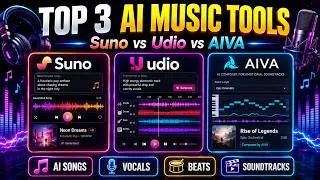 Thumbnail: Top 3 AI Music Tools: Suno vs Udio vs AIVA