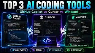 Thumbnail: Top 3 AI Coding Tools: GitHub Copilot vs Cursor vs Windsurf