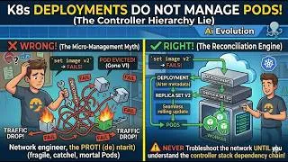 Thumbnail: 24 Deployments Do NOT Manage Pods! 🤯 (The K8s Controller Hierarchy)
