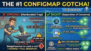Thumbnail: 21 Stop Hardcoding Configs in Kubernetes! (The ConfigMap Gotcha) 🛑