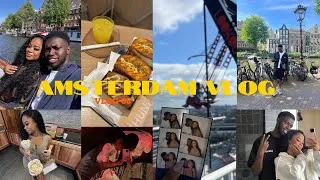 Thumbnail: AMSTERDAM TRAVEL VLOG | viral food spots, boat rides, the famous ADAM lookout & itinerary included