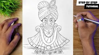 Thumbnail: How To Draw Lord Jagannath Part-01 Easy Detailed Step By Step Tutorial @AjArts03 