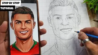 Thumbnail: How To Draw Cristiano Ronaldo Cr7 Easy Step By Step Drawing Tutorial @AjArts03 