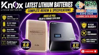 Thumbnail: KNOX New Lithium Batteries at PSA Solar Expo 2026 | Complete Review & Specifications