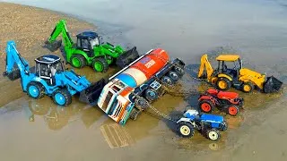 Thumbnail: BharatBenz Petrol Tanker Accident Pulling Out Jcb 3dx Mahindra Tractor Swaraj Tractor | Jcb Video