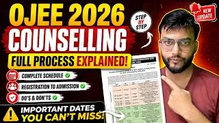 Thumbnail: ⚠️ OJEE 2026 Counselling Full Process Explained | Important Dates You Can't Miss!