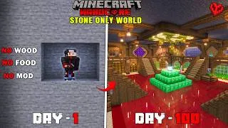 Thumbnail: Minecraft 100 Days in a STONE ONLY World... Can I Win?