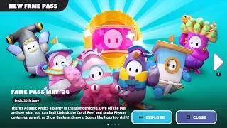 Thumbnail: FALL GUYS NEW May 2026  FAME PASS SKINS , CELEBRATION 🔥🔥