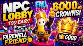 Thumbnail: This NPC Lobby Gave Me 6000 Crowns 😂 and Farewell Friend phrase in fall Guys #fallguys #fallguyslive
