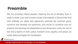 Thumbnail: The 1987 Constitution Preamble