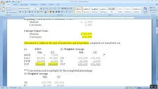 Thumbnail: Process Costing FIFO VS Weighted Average.