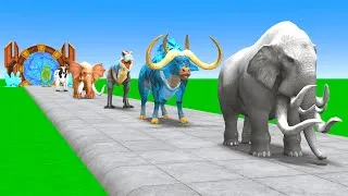 Thumbnail: Paint Animals Cow Cartoon Yak Bison Bull Ox African Buffalo Fountain Crossing Animal Transformation