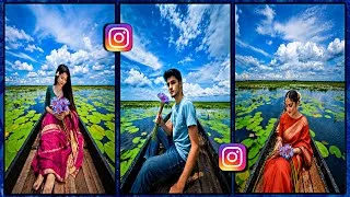 Thumbnail: AI Lake Boat Photo Editing Promots 🤩🔥 | Chatgpt New Trending Photo Edit 