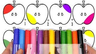 Thumbnail: Easy Apple Drawing and Coloring | Learn Colors and Count to 8