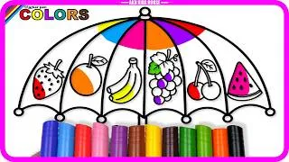 Thumbnail: Umbrella and Fruits Coloring for Kids ☂️🍓 | Learn Colors with Big Markers
