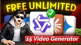Thumbnail: Top 15 Ai Video Generator || Free & Unlimited