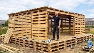 Thumbnail: Man Builds a Cabin with Free Pallets 8 Minutes | TIMELAPSE Start to Finish by @Gabe_Octane