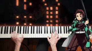 Thumbnail: Demon Slayer - "Kamado Tanjiro no Uta" (Pretty Hard Piano Version)