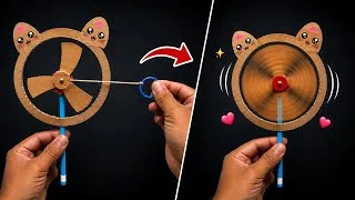 Thumbnail: DIY Cardboard Hand Fan 😍 | Cardboard Se Amazing Spinning Toy Banaye | Easy DIY | 
