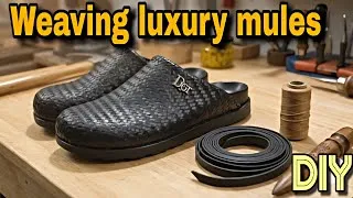Thumbnail: I Made Designer Woven Leather Mules From Scratch! (Step-by-Step Crafting) 