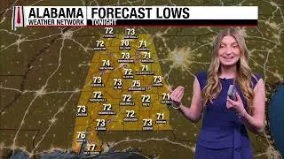 Thumbnail: Spotty Rain South, Mostly Clear North: Alabama Forecast for Sunday Mid-Afternoon August 30, 2026