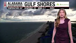 Thumbnail: Scattered Showers Fade, 90s Return Statewide: Alabama Forecast for Saturday Evening August 29, 2026