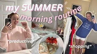Thumbnail: my SUMMER MORNING ROUTINE | productive, workout, healthy habits, shopping, ect.
