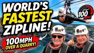 Thumbnail: Riding the World's Fastest Zipline | Velocity 2 at Zip World North Wales