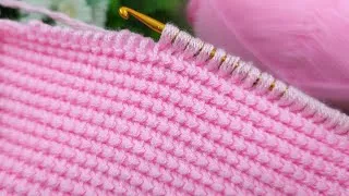 Thumbnail: Super easy 🥰 very easy tunisian crochet baby blanket model #crochet #knitting #tunisian 