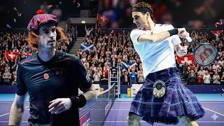 Thumbnail: Roger Federer beat Murray while wearing a tartan kilt | Glasgow Exhibition (4K)