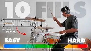 Thumbnail: 10 Drum Fills Every Drummer Should Know | (with 6 Min. Practice Workouts: 60-90-120 BPM)